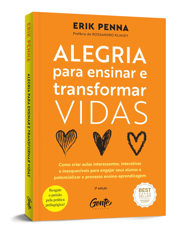 Capa do livro Alegria para Ensinar e Transformar Vidas, de Erik Penna