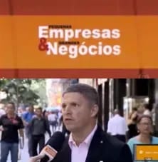 Erik Penna no programa Pequenas Empresas & Grandes Negócios, da TV Globo